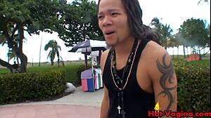 Redhead Chloe Cross bent over for big cock fucking and facial