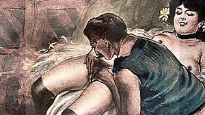 Vintage erotic drawings from antique comics
