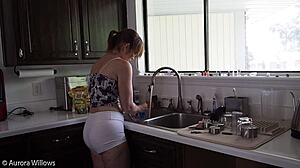 Behind the Scenes Lesson 363 with Sexy European Milf's Shaved Pussy