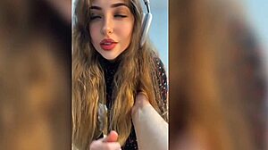 Girl Listening To Music Speaking Spanish