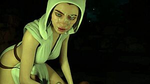 Princess leia teases with handjob