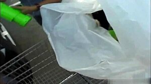 The big boobed mature woman is sucking deeply