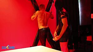 Slave And Submissive In BDSM Spanking Deepthroat Scene