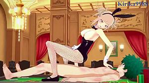 himiko toga and izuku midoriya have intense sex in my hero academia hentai, creampie and big tits everywhere 😍