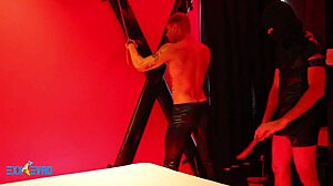 Slave And Submissive In BDSM Spanking Deepthroat Scene