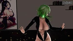 Tits and ass bouncing in rubber hentai