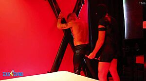 Slave And Submissive In BDSM Spanking Deepthroat Scene