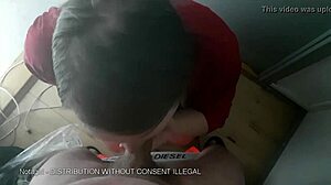 Feminine Gay Guy in Crossdressing Gives Breakfast Early Morning