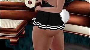 3D glamour model displays enticing poses