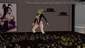 Tits and ass bouncing in rubber hentai