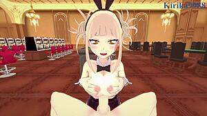 himiko toga and izuku midoriya have intense sex in my hero academia hentai, creampie and big tits everywhere 😍