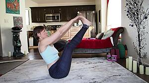 Yoga Lesson with My Sexy Friend's Hairless Big Ass