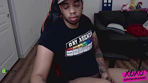 Young 18+ Gay Teen Masturbates Webcam With Big Black Cock Tattoo