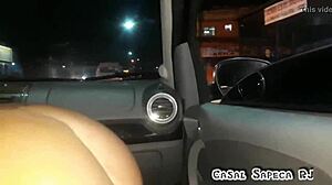 i'm sucking my friend while he drives, windows open, showing off on nova iguaçu streets, husband filming from back seat, heading to sex hq, night of friend sex