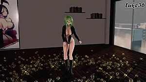 Tits and ass bouncing in rubber hentai