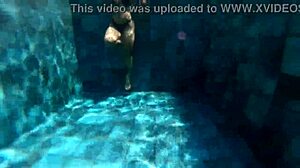 Married Woman Licks Big Black Cock In Pool