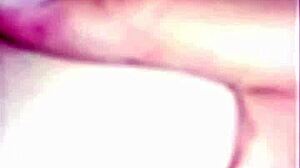 he plays with his wife's pussy, fingering her while she masturbates