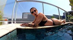 Married Woman Licks Big Black Cock In Pool