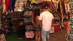 Titus and Lauro Giotto pick up horny German tussi for public anal group fuck and cumshot