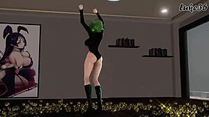 Tits and ass bouncing in rubber hentai