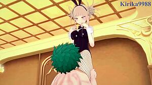 himiko toga and izuku midoriya have intense sex in my hero academia hentai, creampie and big tits everywhere 😍