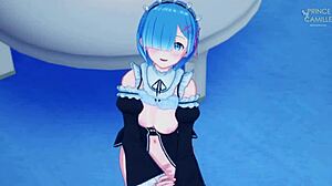 Innocent Rem Turns Naughty Maid in Re Zero