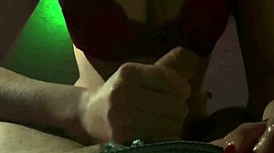 Amateur couple handjob cum on tits.