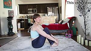 Yoga Lesson with My Sexy Friend's Hairless Big Ass