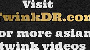 Twink Asia digoda doktor stud nympho, blowjob luar anal bilik perubatan