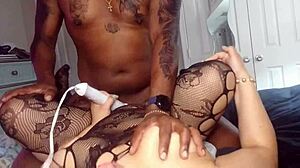 Latina Female Enjoys Missionary POV with Interracial Cumshot