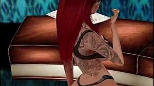 3D glamour model displays enticing poses