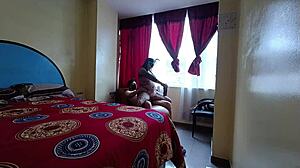 Nineteen-year-old neighbor assists MILF in porn, licking urine from big ass