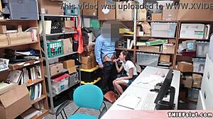 Petite teen gets pussy fucked rough by mall cop