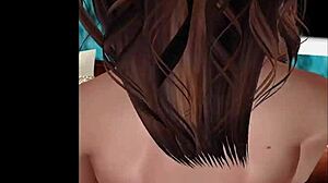 3D glamour model displays enticing poses