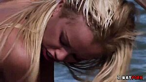 Blonde amateur fucks outdoors with big tits