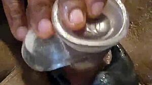 ebony milf self pleases her ass