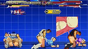 chun-li moans as she takes cum in six hentai positions
