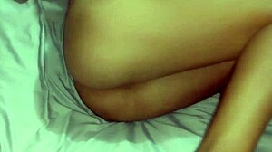 neighbor rides me hard, cums moaning in homemade sex