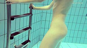 Tiny ass in a dress called nastya near russian pool outdoors