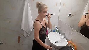 Jenny The Blonde Getting Ready For Disco Night