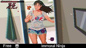 immoral ninja comedy with erotic oral scenes