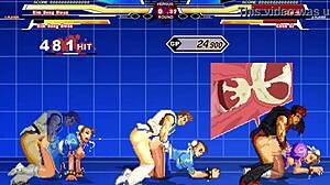 chun-li moans as she takes cum in six hentai positions