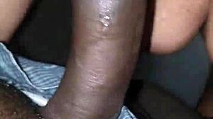Pretty Blonde Sucks Big Black Cock Hard!