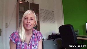 Hey, little sis helps her brother out with a quick handjob!