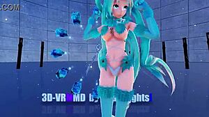 Blue k nights featuring cat fate cosplay in 3d vr180