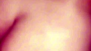 Playing with His Hard Cock Before Missing Him on Trip