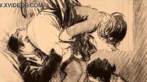 Vintage Erotic Drawings Of Anime Characters In INTENSE Scenes
