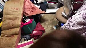 Amateur Bbw Sucks Big Cock In Garage