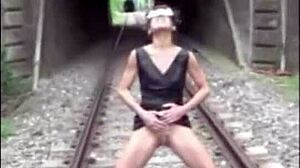 italian babe fucked at station swallows cum