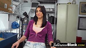 this latina teen sucks a big black cock like a pornstar in the movie
